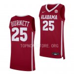 Men's Alabama Crimson Tide #25 Nimari Burnett Crimson Replica NCAA College Basketball Jersey 2403RYUW8